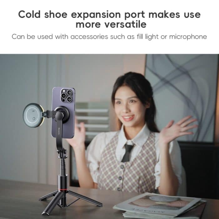 Yesido SF19 Magnetisches Handy-Stativ, Bluetooth-Fernbedienung, Selfie-Stick, SF19 – Bild 6