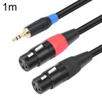 TC195BUXK107RE Audiokabel, 3,5-mm-Stecker auf Dual-XLR-3-polige Buchse, 1m, 2m, 3m