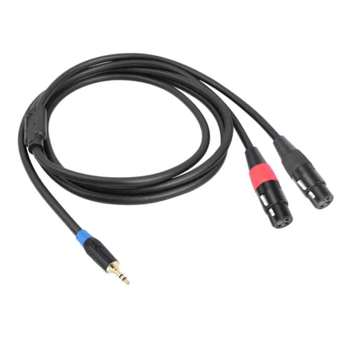 TC195BUXK107RE Audiokabel, 3,5-mm-Stecker auf Dual-XLR-3-polige Buchse, 1m, 2m, 3m – Bild 2