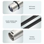 2055YMFF-05 XLR 3-poliger Stecker auf zwei Buchsen, Audiokabel, Länge: 50 cm – Bild 6