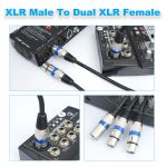 2055YMFF-05 XLR 3-poliger Stecker auf zwei Buchsen, Audiokabel, Länge: 50 cm – Bild 7