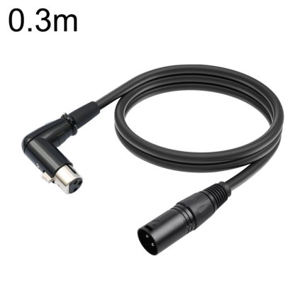 XK041L Audiokabel XLR 3-polig, gerader Stecker auf abgewinkelte Buchse, 0.3m, 1m, 2m, 3m, 5m, 10m