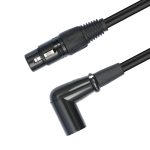 XK042L XLR 3-poliges Audiokabel, gerade Buchse auf abgewinkelten Stecker, 0.3m, 1m, 2m, 3m, 5m, 10m – Bild 2