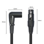 XK042L XLR 3-poliges Audiokabel, gerade Buchse auf abgewinkelten Stecker, 0.3m, 1m, 2m, 3m, 5m, 10m – Bild 3