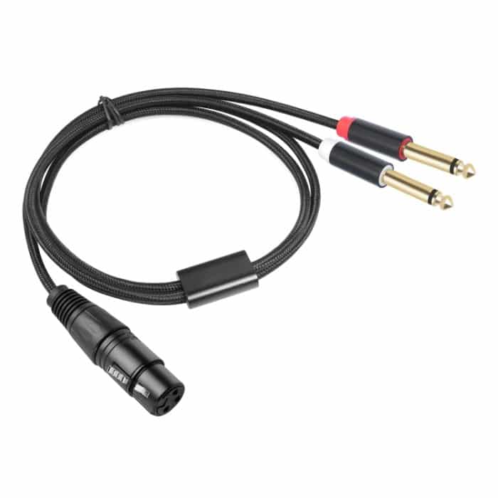 2020Y63 XLR-Buchse auf Dual 6,35 mm 1/4 TRS-Stecker Y-Typ Audiokabel, 1m, 2m, 3m – Bild 2