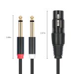 2020Y63 XLR-Buchse auf Dual 6,35 mm 1/4 TRS-Stecker Y-Typ Audiokabel, 1m, 2m, 3m – Bild 3