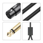 2020Y63 XLR-Buchse auf Dual 6,35 mm 1/4 TRS-Stecker Y-Typ Audiokabel, 1m, 2m, 3m – Bild 4