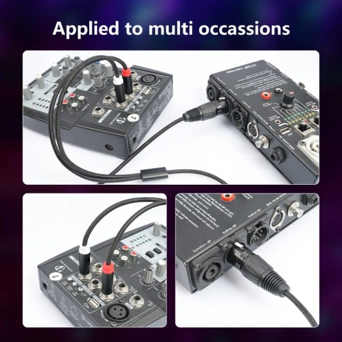 2020Y63 XLR-Buchse auf Dual 6,35 mm 1/4 TRS-Stecker Y-Typ Audiokabel, 1m, 2m, 3m – Bild 7