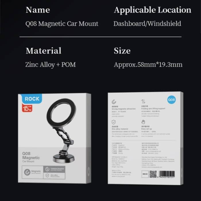 ROCK RAM0037 Magnetischer, faltbarer Auto-Telefonhalter, Q08 – Bild 12