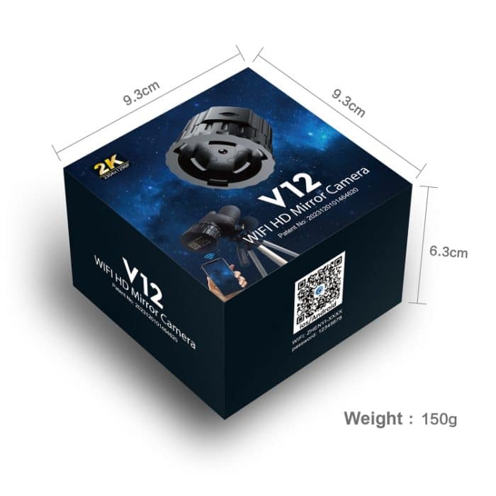 V12 2K WiFi HD Teleskop Okular Outdoor Tragbare Spiegelkamera, V12 – Bild 6