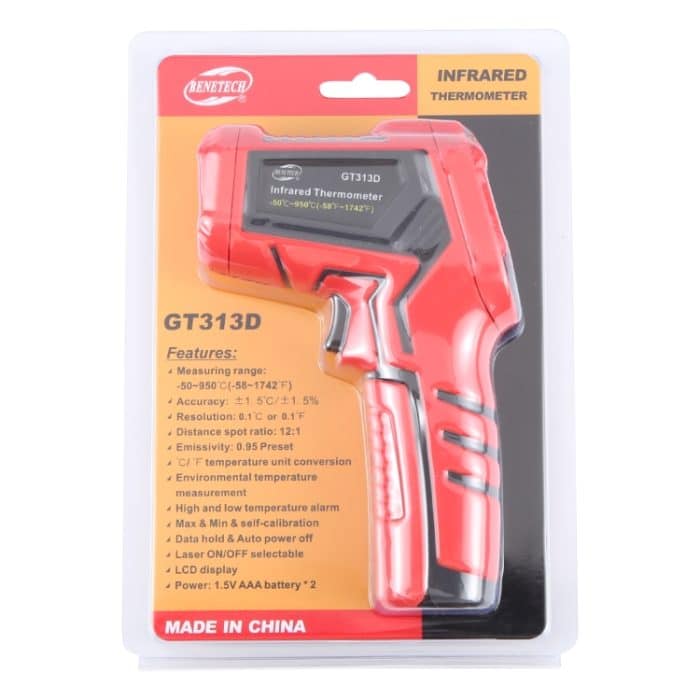 BENETECH GT313D Infrarot-Thermometer mit LCD-Display, ohne Batterie – Bild 5