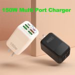 150 W 4 x USB + 2 x USB-C / Typ-C Multi-Port-Schnellladegerät, EU Plug, US Plug, UK Plug, AU Plug – Bild 2