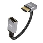 HDMI-Stecker auf Buchse, 4K UHD-Verlängerungskabel, Computer-TV-Adapter, Länge: 20 cm, Upward Bend, Downward Bend, Left Elbow, Right Elbow
