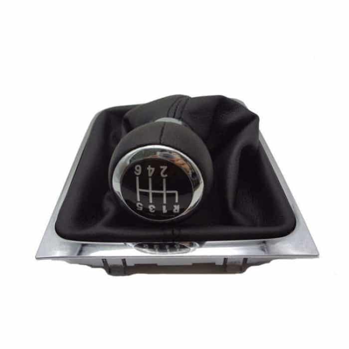 Für Volkswagen Passat B6 2005-2011 Auto Schalthebel Handball Leder Schaltknauf mit Chromrahmen, 6 Speed, 5 Speed – Bild 5