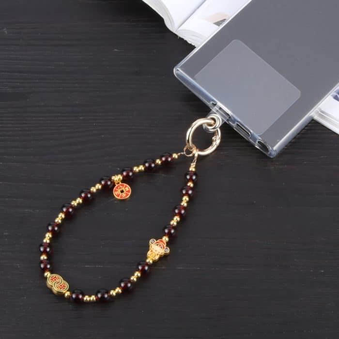 Handy Anti-Verlust Glücksbringer Perlenkette Kurzes Schlüsselband – Bild 4