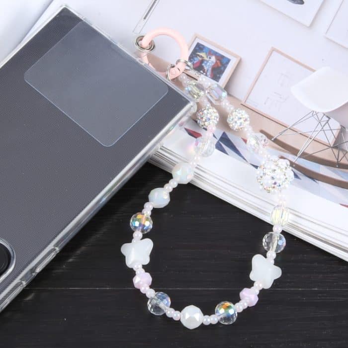 Handy Anti-Verlust Strass Perlenkette Kurzes Schlüsselband – Bild 1