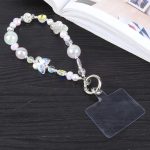 Handy Anti-Verlust Kristall Strass Perlenkette Kurzes Schlüsselband – Bild 2