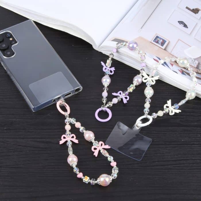Handy Anti-Verlust Leuchtperlenkette Kurzes Schlüsselband – Bild 2