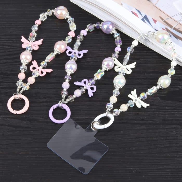 Handy Anti-Verlust Leuchtperlenkette Kurzes Schlüsselband – Bild 3