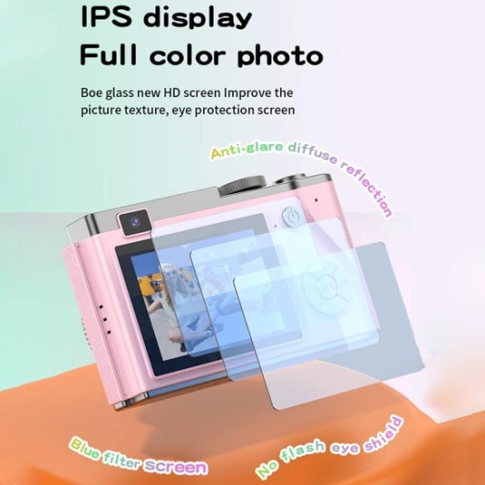 LK003 2,4 Zoll Doppelobjektiv 4K HD CCD Kamera Retro Kinderkamera, LK003 – Bild 5