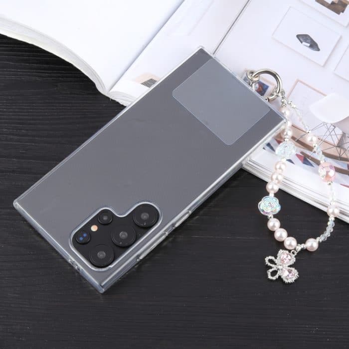 Handy Anti-Verlust Kristall Schmetterling Perlen Kurzes Schlüsselband – Bild 1