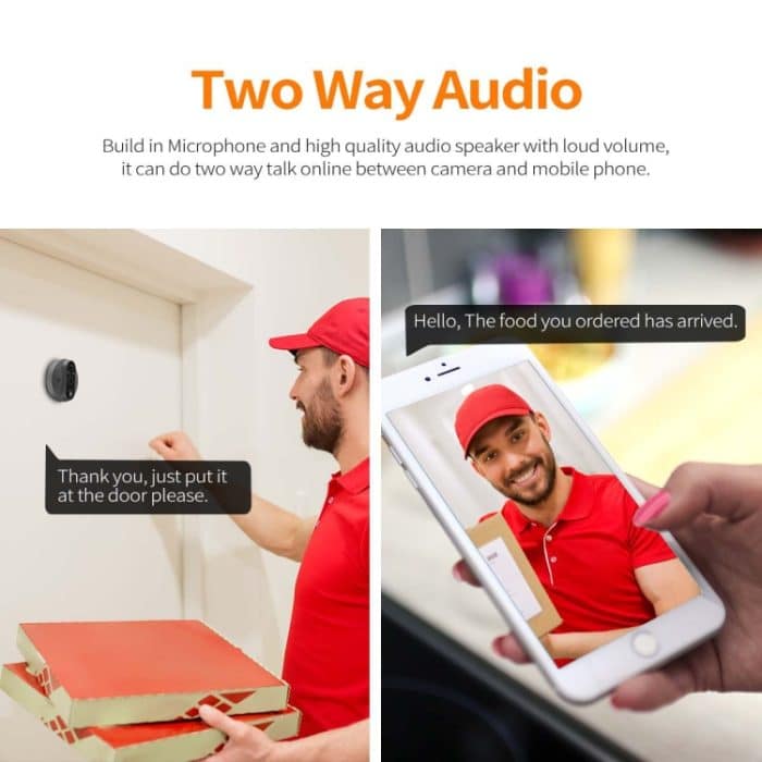 ESCAM C89 1080P 4,3 Zoll intelligenter digitaler Türspion, unterstützt Weitwinkel-PIR und Nachtsichtfoto, C89 – Bild 8