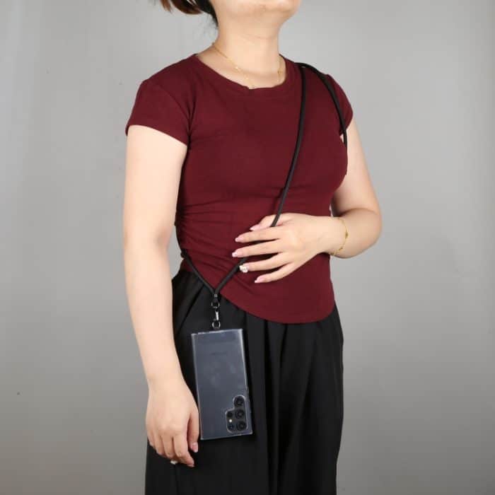 6mm schwarze Schnalle verstellbares Handy Anti-Verlust langes Lanyard – Bild 5