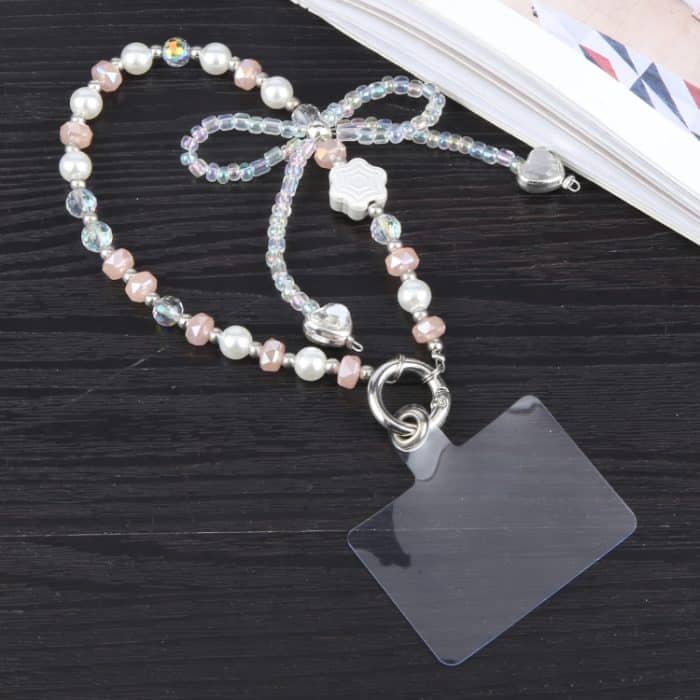 Große Perlenkette mit Schleife und Anti-Verlust-Telefon-Umhängeband – Bild 5