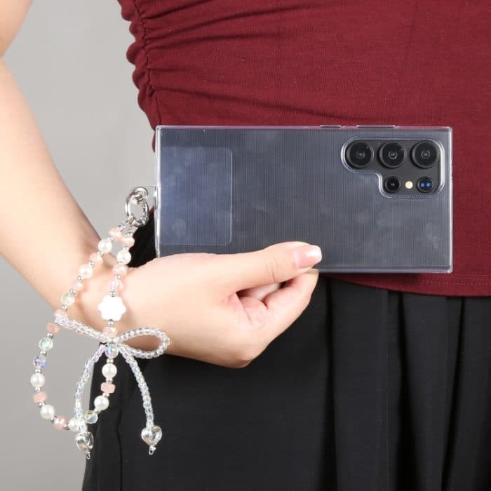 Große Perlenkette mit Schleife und Anti-Verlust-Telefon-Umhängeband – Bild 2