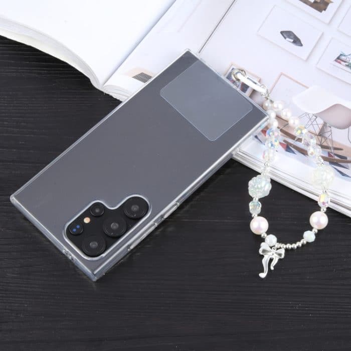 Bowknot Blumen Perlenkette Anti-Verlust Telefon Kurzes Schlüsselband – Bild 1