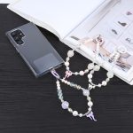 Bowknot Blumen Perlenkette Anti-Verlust Telefon Kurzes Schlüsselband – Bild 3