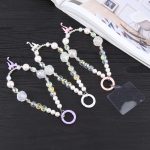 Bowknot Blumen Perlenkette Anti-Verlust Telefon Kurzes Schlüsselband – Bild 4