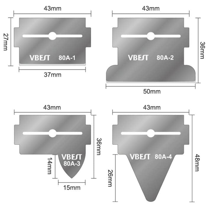 BEST VBST-80A 8 in 1 Edelstahl Mehrzweck Magnetischer doppelseitiger Kleberentfernungsschabersatz – Bild 3