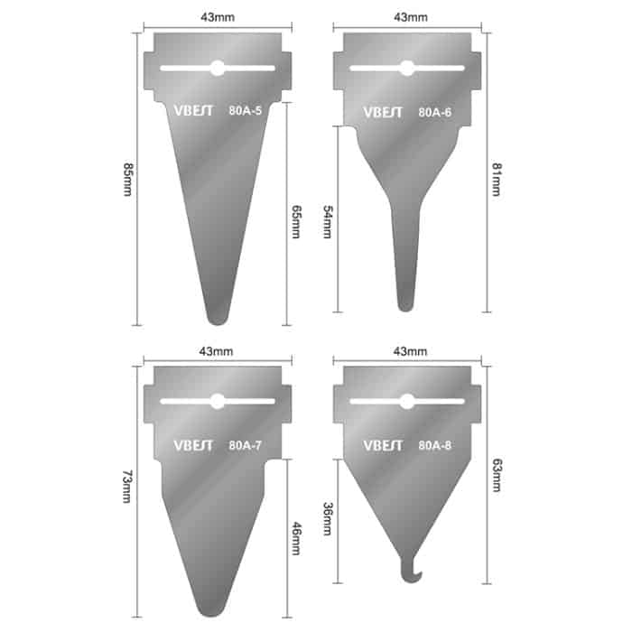 BEST VBST-80A 8 in 1 Edelstahl Mehrzweck Magnetischer doppelseitiger Kleberentfernungsschabersatz – Bild 4