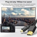 HDMI-zu-Micro-HDMI-4K-UHD-18-Gbit/s-Videoverbindungskabel, 0.3m, 0.5m, 1m – Bild 3