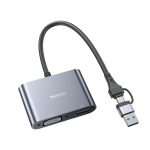 Yesido HM15 USB-C / Typ-C + USB 2.0-Schnittstelle HDTV Split Screen Adapter, HM15