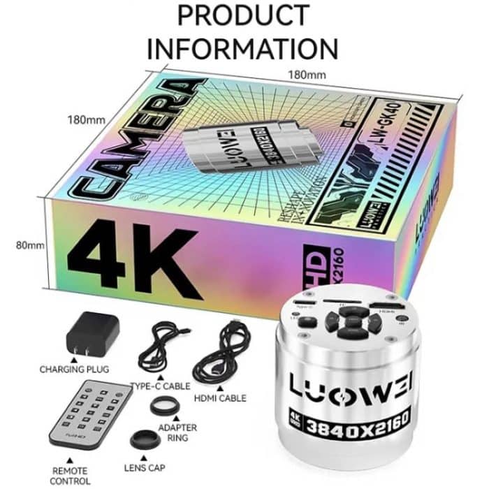 Luowei LW-GK40 UHD 4K Mikroskopkamera mit 5-fachem Digitalzoom / benutzerdefiniertem Speicher – Bild 2