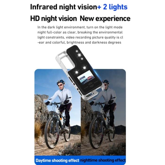 D6 2K Akustisches und visuelles Notsignal-SOS-Recorder mit Licht – Bild 4