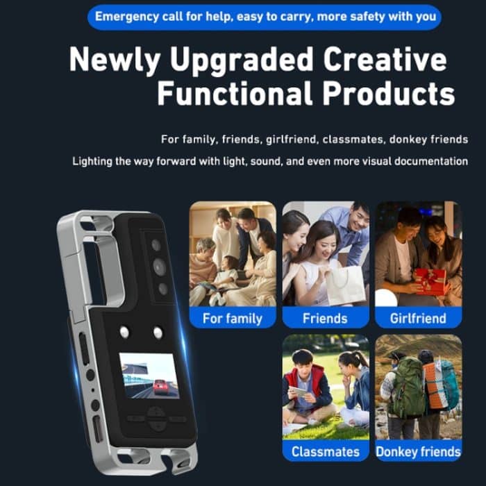 D6 2K Akustisches und visuelles Notsignal-SOS-Recorder mit Licht – Bild 6