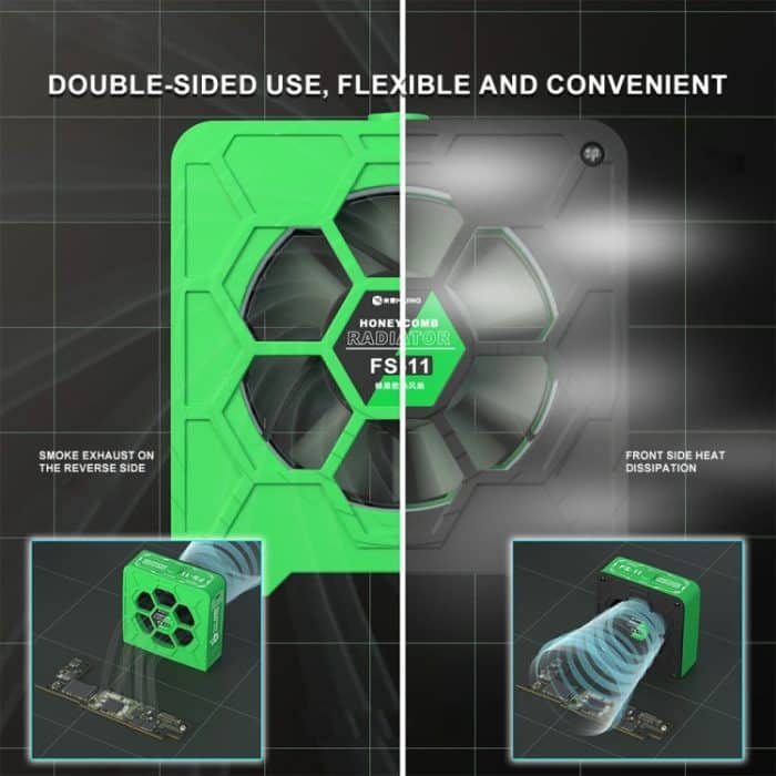 Mijing FS-11 Kühlung + UV-Härtung + Rauchabsaugung Wabenstrahlventilator – Bild 7