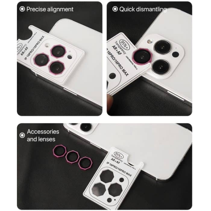 HD-Linsenschutzfolie mit Diamant, For iPhone 16 Pro / 16 Pro Max – Bild 10