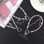 Handy Anti-Verlust-Kette mit kurzen Perlen in schillernder Farbe und Stern – Bild 2