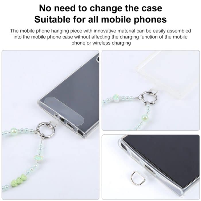 Handy Anti-verloren schillernde bunte Perlen kurze Perlenkette – Bild 5