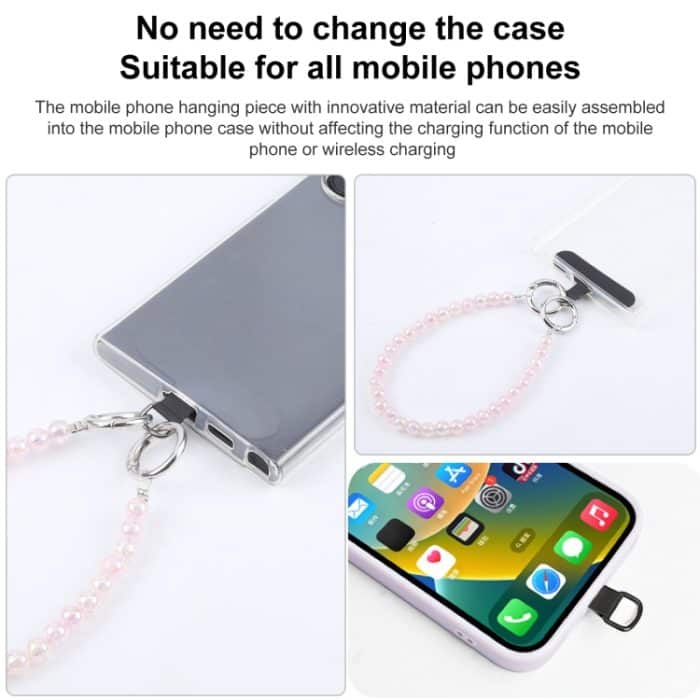 Kurzes Anti-Verlust-Schlüsselband mit Perlenkette, Beads – Bild 6