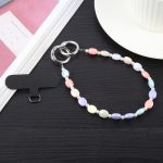 Einfache ovale Form Mehrfarbige Perlenkette Anti-Verlust-Kurzband – Bild 6