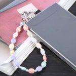 Einfache ovale Form Mehrfarbige Perlenkette Anti-Verlust-Kurzband – Bild 7