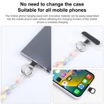 Einfache ovale Form, mehrfarbig, lange Perlenkette, Telefon, Anti-Verlust-Umhängeband – Bild 3