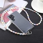 Einfache ovale Form, mehrfarbig, lange Perlenkette, Telefon, Anti-Verlust-Umhängeband – Bild 7