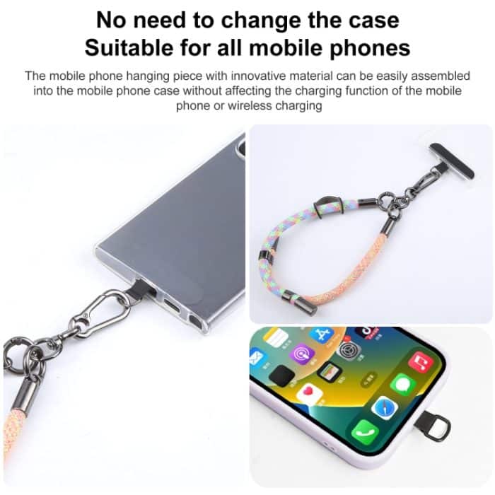 8 mm farblich passendes verstellbares Anti-Verlust-Kurzband für Mobiltelefone – Bild 2
