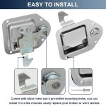 Anhänger/Yacht/LKW Edelstahl Werkzeugkastenschloss Paddelriegel & Schlüssel – Bild 4